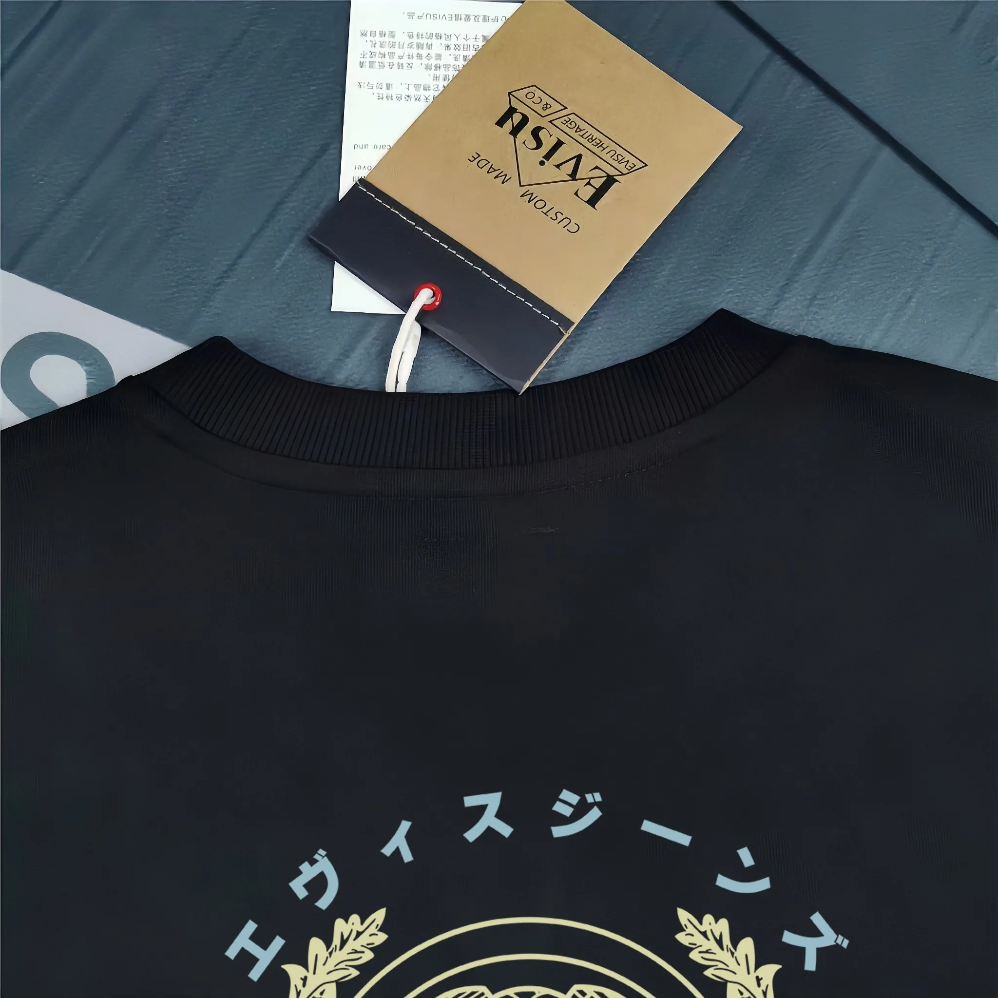 Evisu 2025New Arrival T ⚠ Quality⚠ Same Style T 。 ，Black S-XXL，White S-XXL，Gray M-XXL，Red S-XXL， Red M-XXL